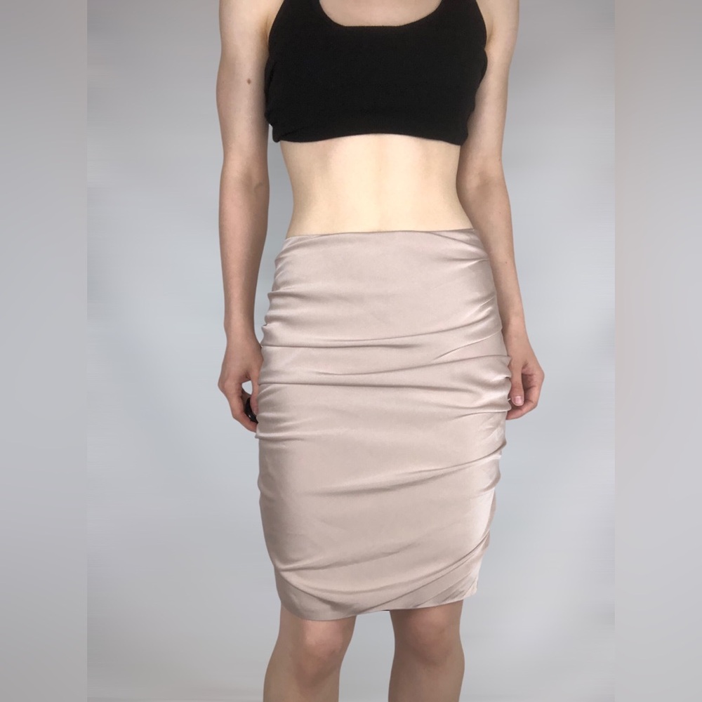 AS by DF Ruched Mini Bodycon Skirt - Picture 3 of 9